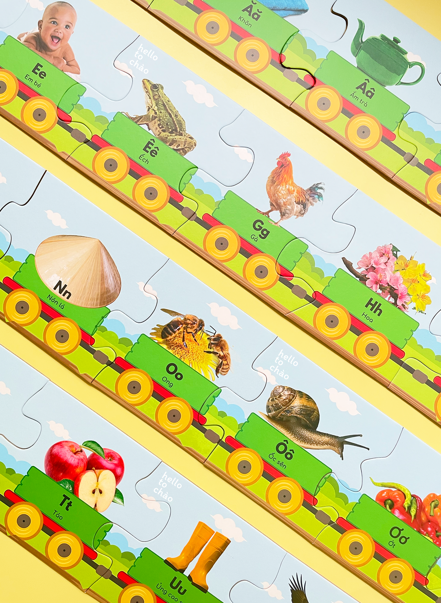 Vietnamese Alphabet Train 30-Piece Floor Puzzle
