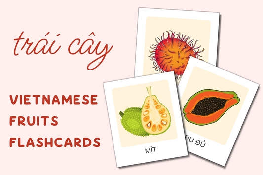 Vietnamese Flashcards For Kids - Food, Fruits & Vegetable Vocabulary