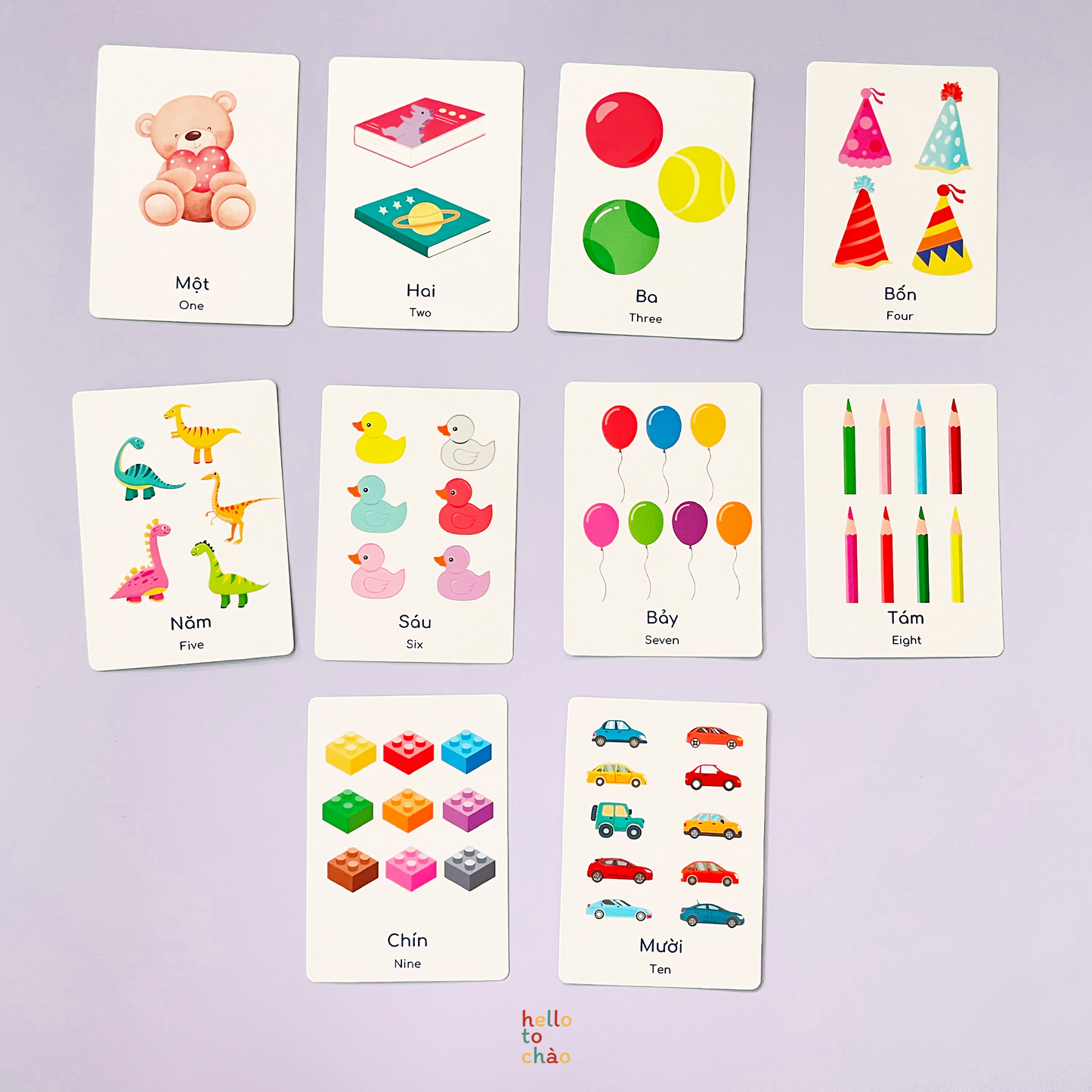 Numbers, Shapes & Colors Flashcards