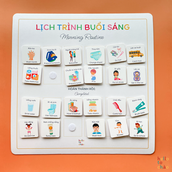 Kids' Morning & Evening Routines – Hello To Chào